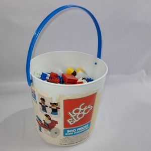 Loc Blocs Pail 500 Vintage 1970s Plastic Building Blocks Bricks Set Entex Japan